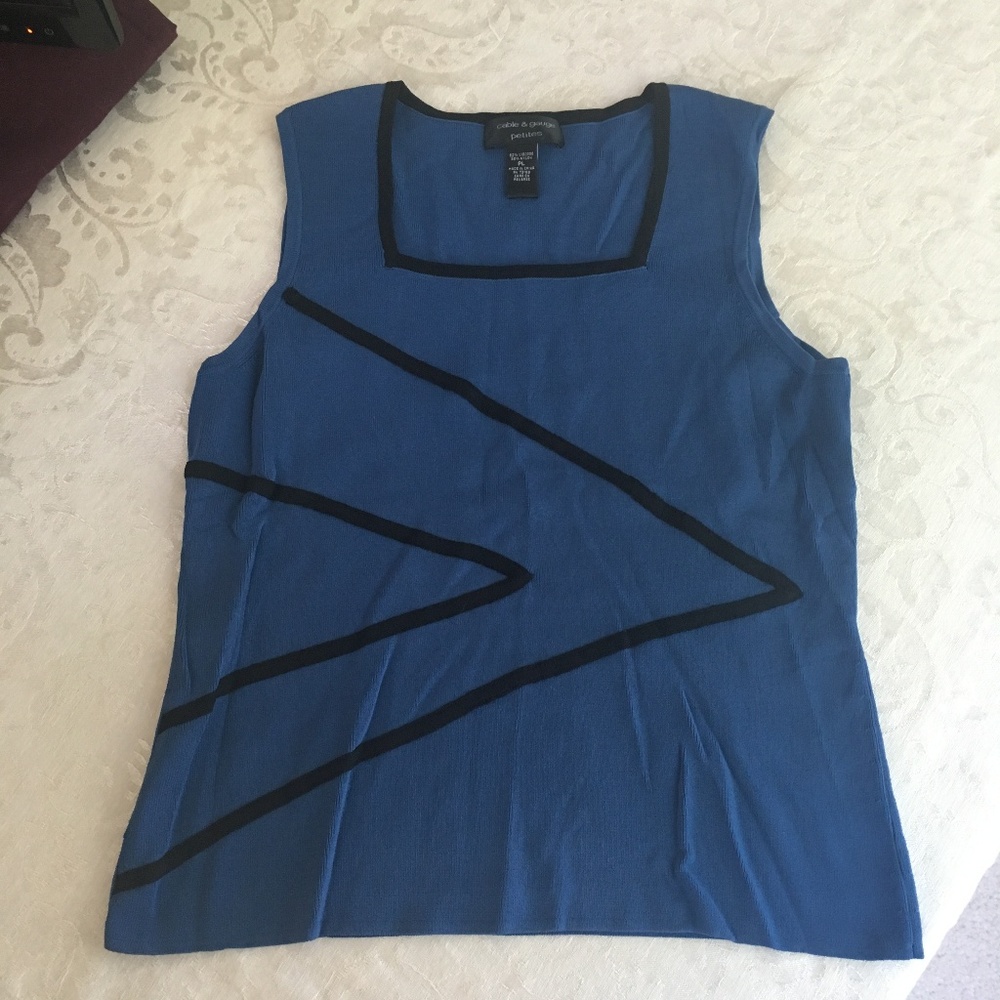 Cable & Gauge Petites Sleeveless Sweater